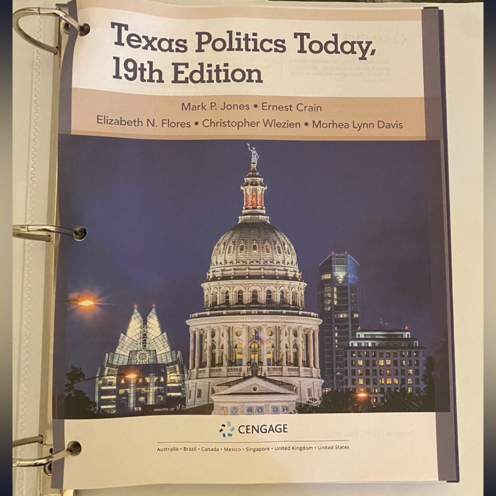 Texas Politics Today, 19th Edition Textbook